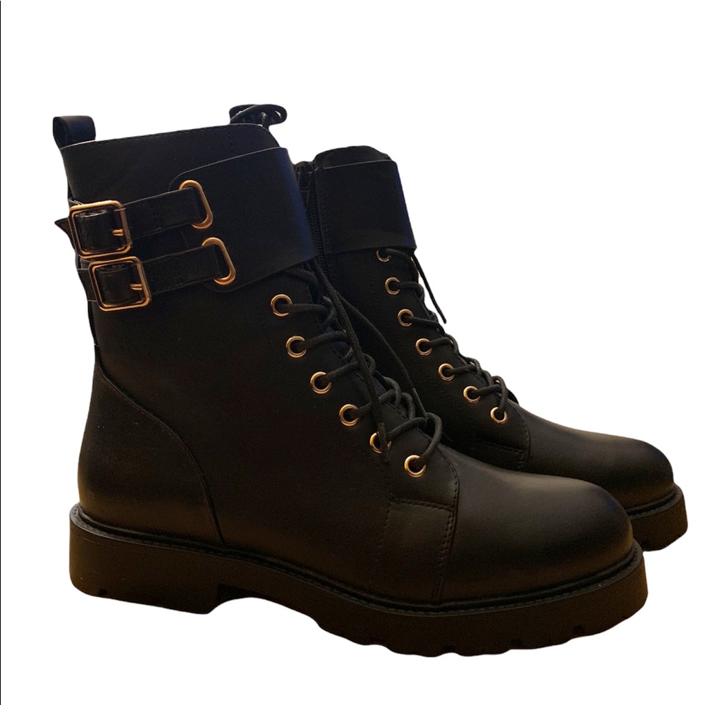 ASOS Design Adele Hardware Lace Up Boots
